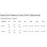 Buell Women's Wetsuit Size Chart